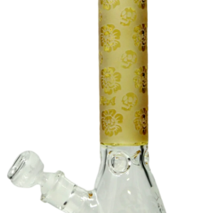 14'' 7mm Deep Engraved Forst Skull Beaker - Yellow
